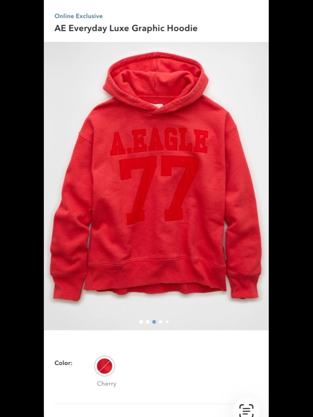 A.Eagle Cherry Red Graphic Hoodie BRAND NEW